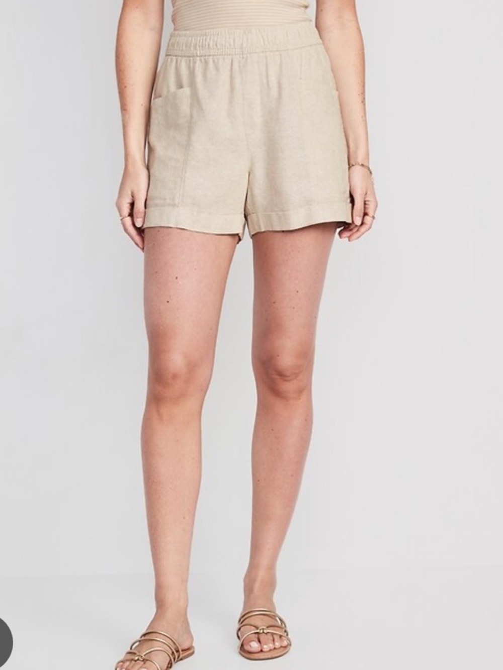 Old Navy High-Waisted Linen-Blend Shorts